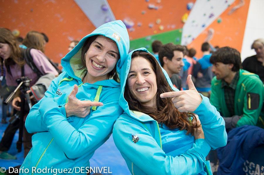 Irati Anda y Zuriñe Arrue lo dieron todo en la final de la Copa de España de Escalada 2015.