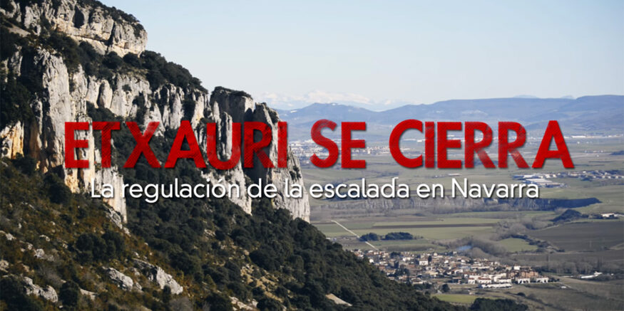 Prohibición de la escalada en Etxauri